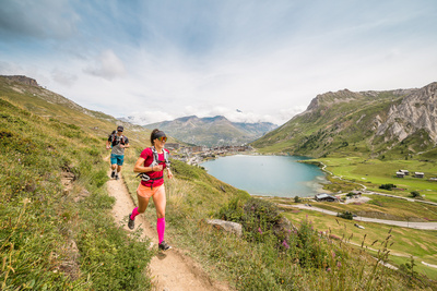 Traileurs sur les sentiers de Tignes